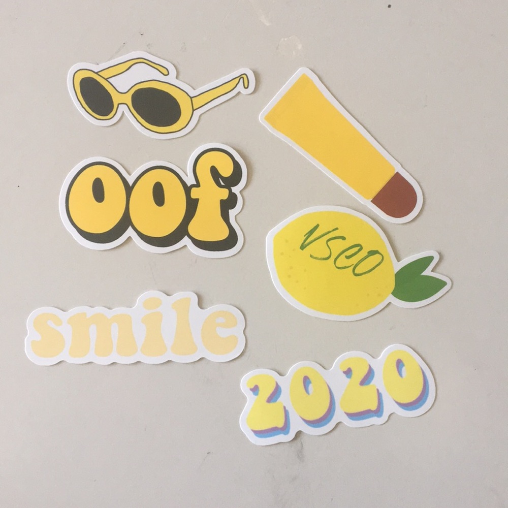 Yellow VSCO Sticker Pack